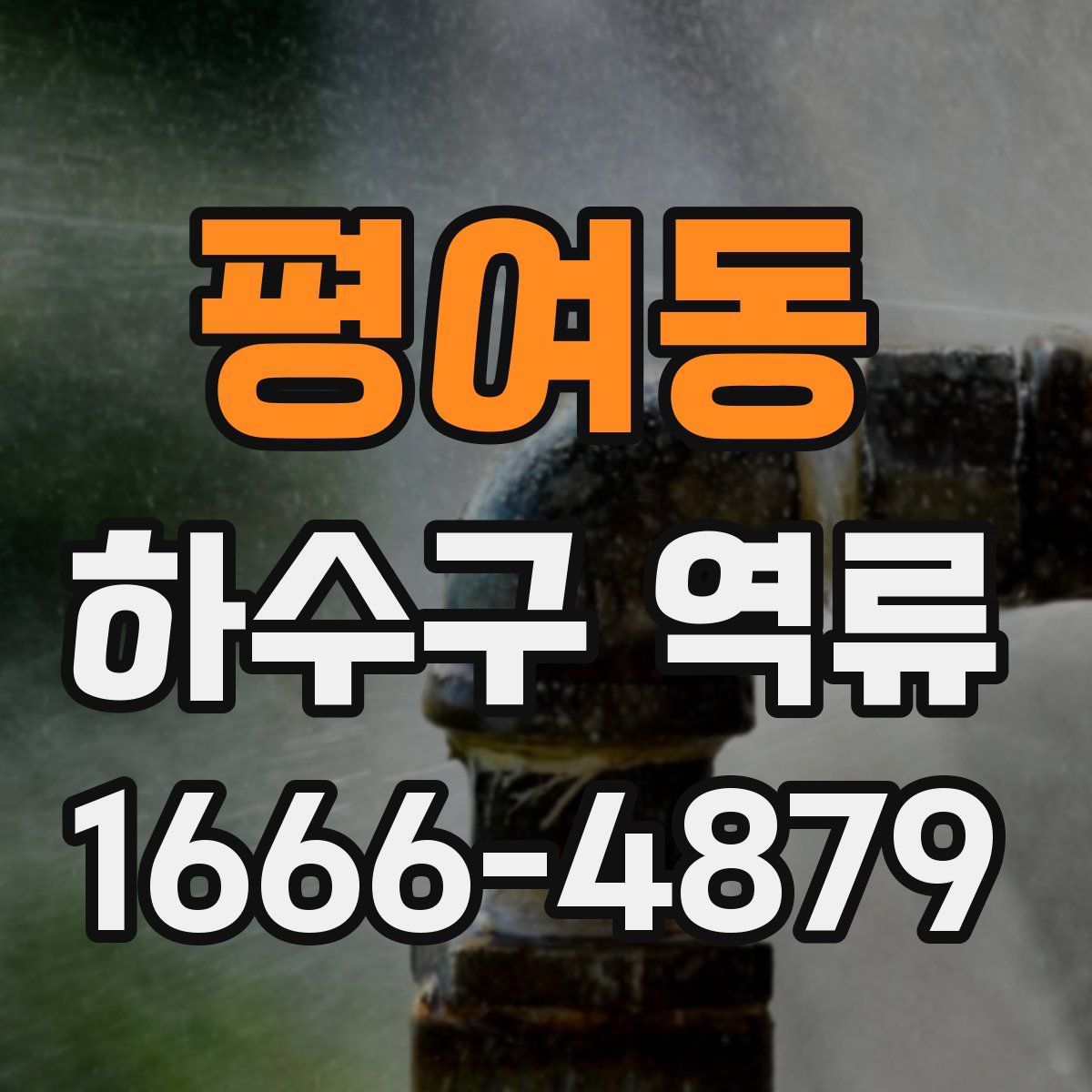 평여동 하수구 역류