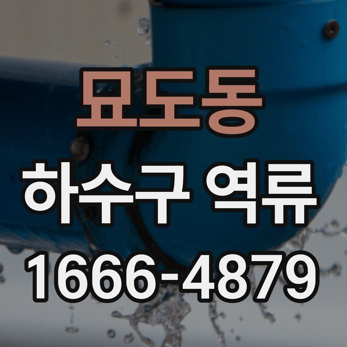 묘도동 하수구 역류