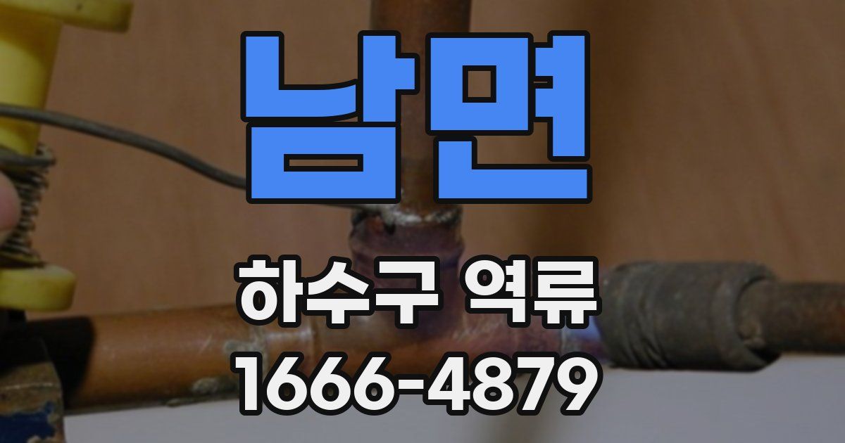 남면 하수구 역류