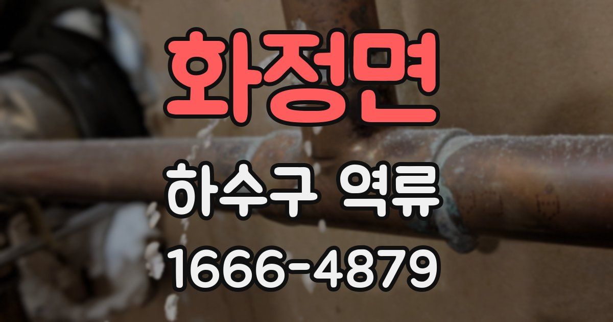 화정면 하수구 역류