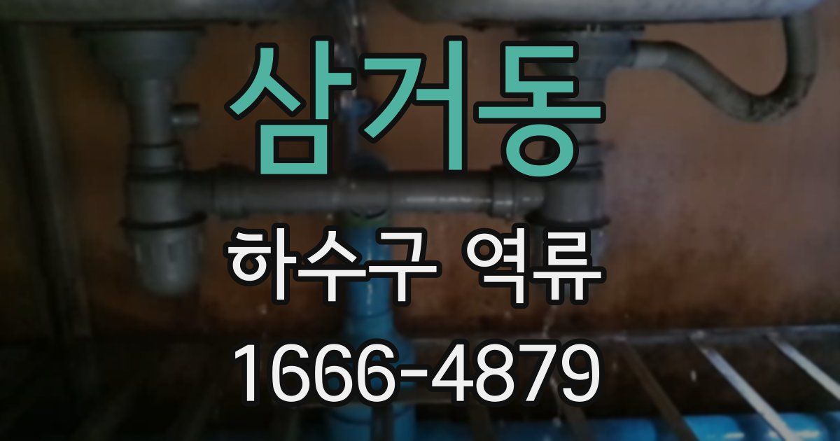 삼거동 하수구 역류
