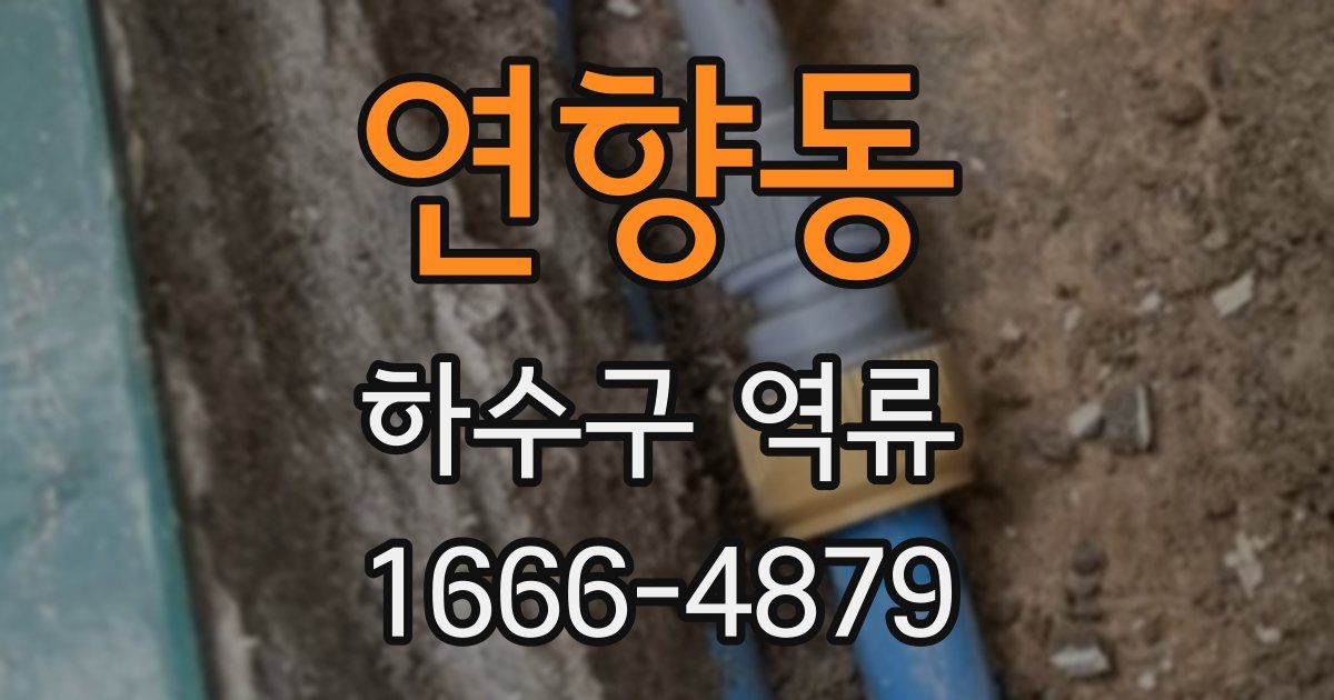 연향동 하수구 역류