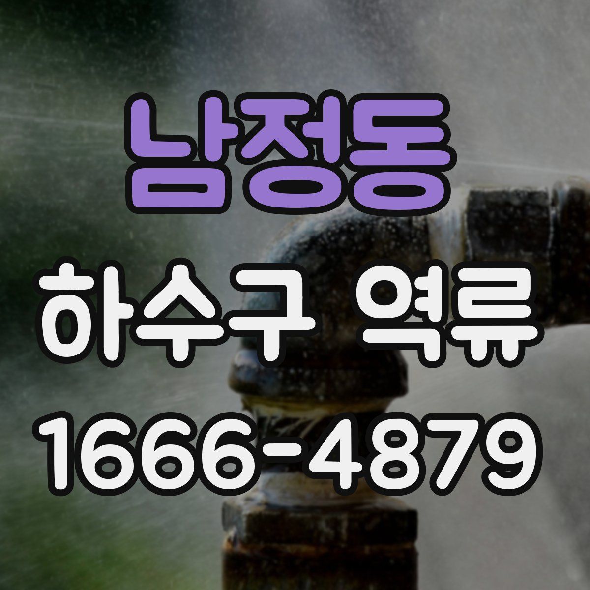 남정동 하수구 역류