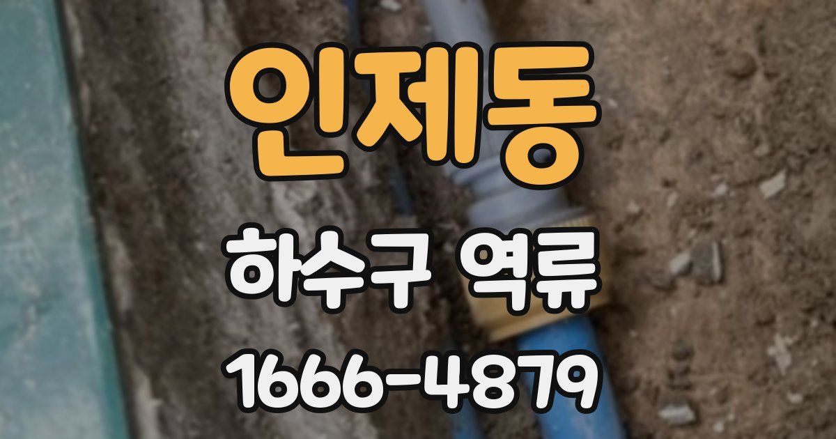 인제동 하수구 역류