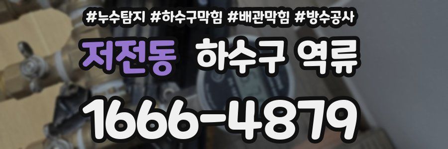 저전동 하수구 역류
