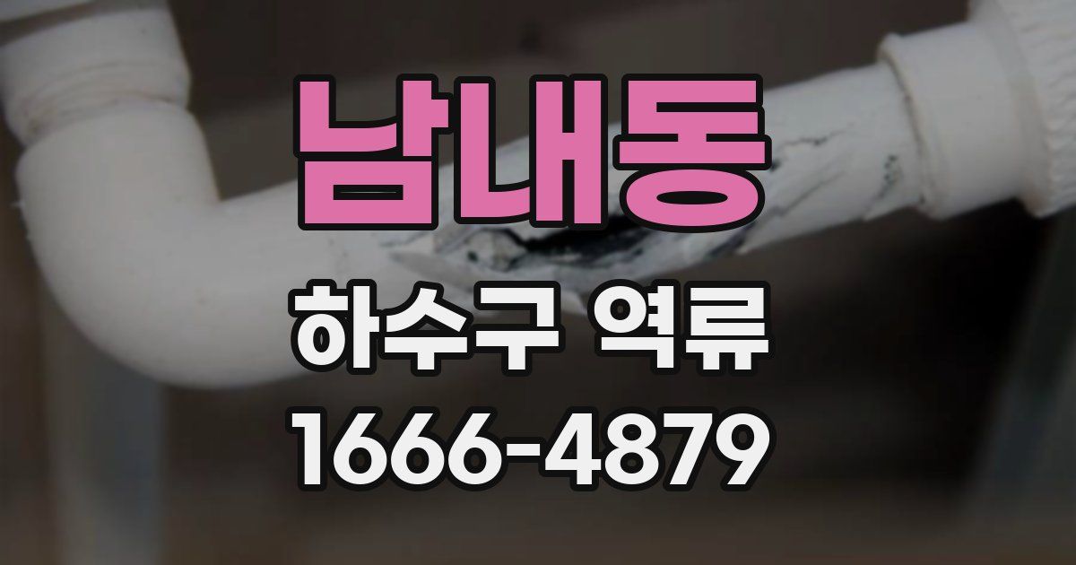 남내동 하수구 역류