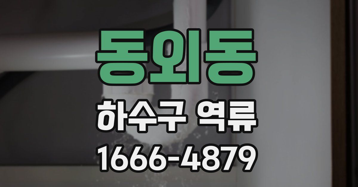 동외동 하수구 역류