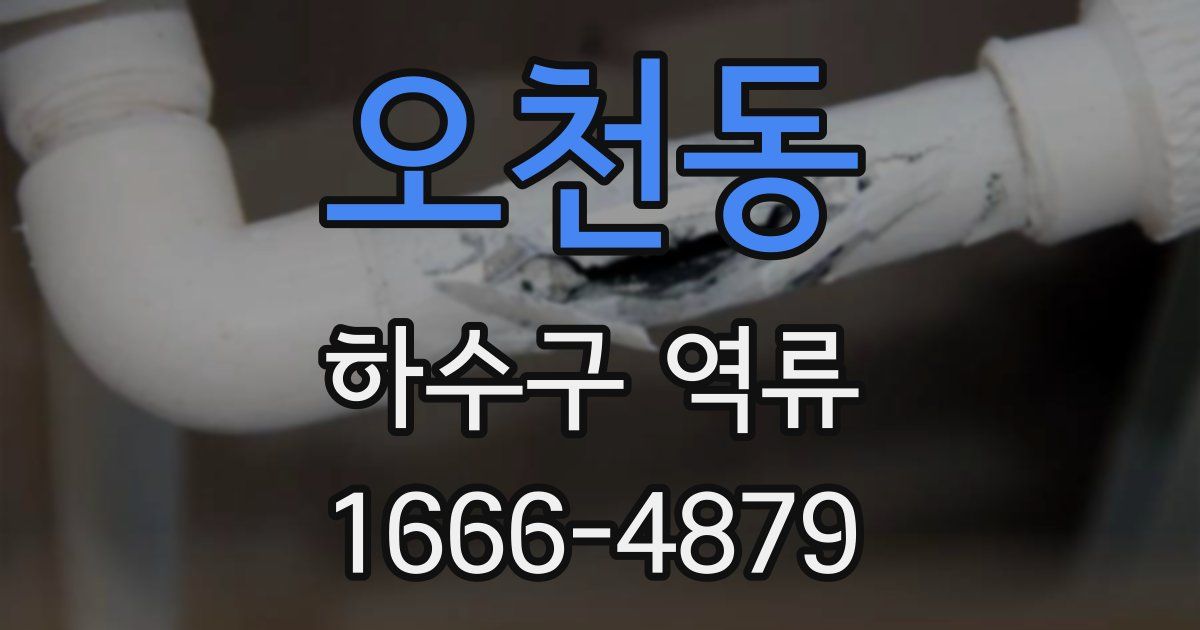 오천동 하수구 역류