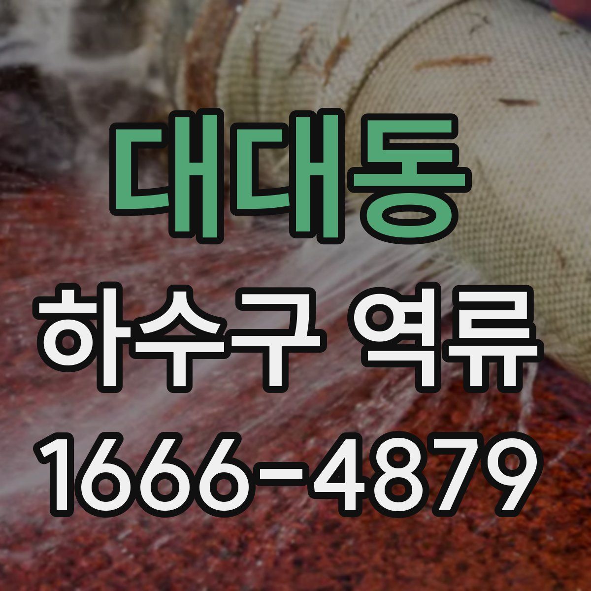 대대동 하수구 역류