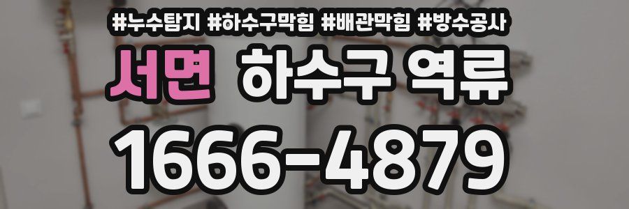 서면 하수구 역류