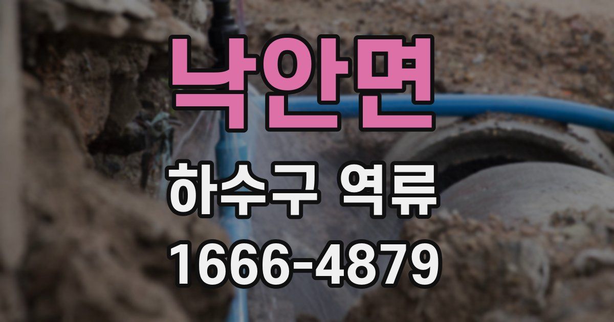 낙안면 하수구 역류