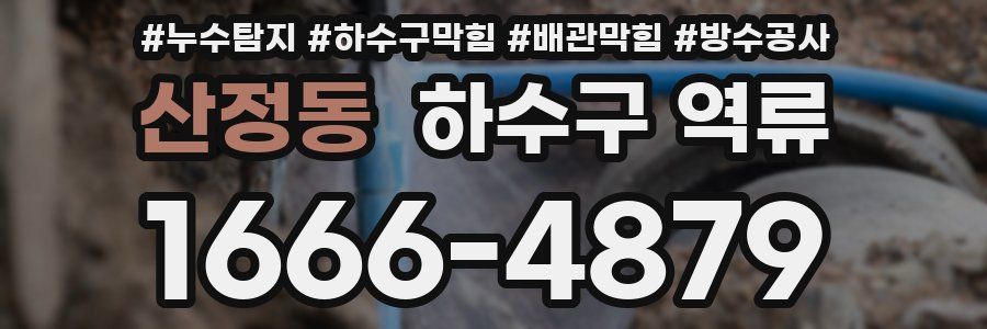 산정동 하수구 역류