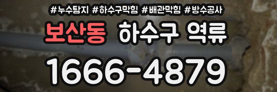 보산동 하수구 역류