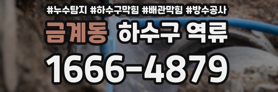 금계동 하수구 역류