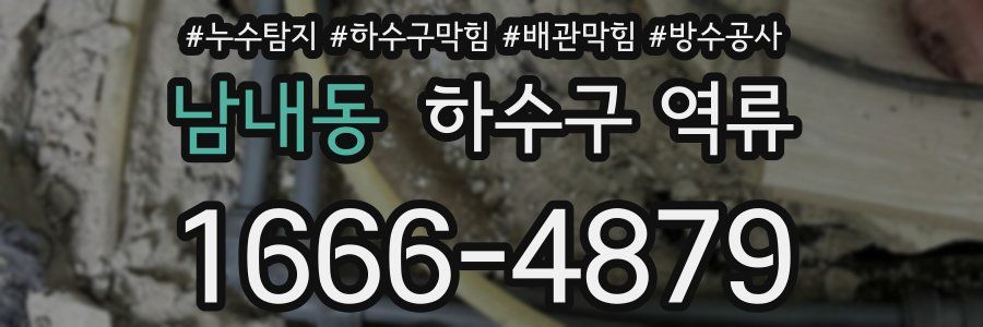 남내동 하수구 역류