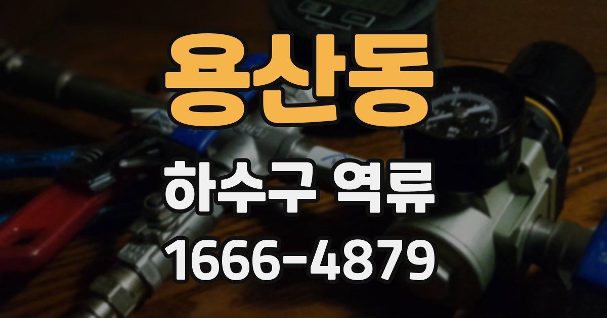 용산동 하수구 역류