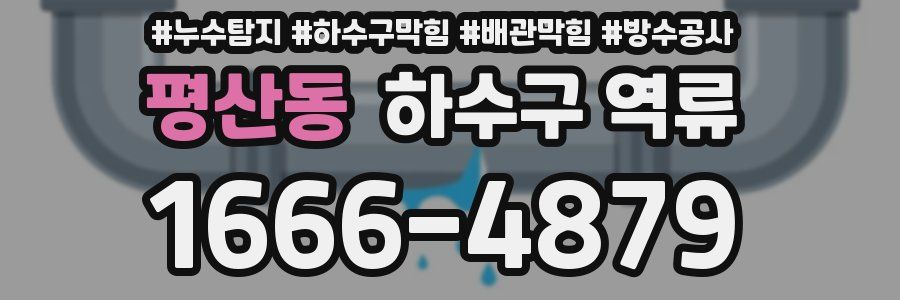 평산동 하수구 역류