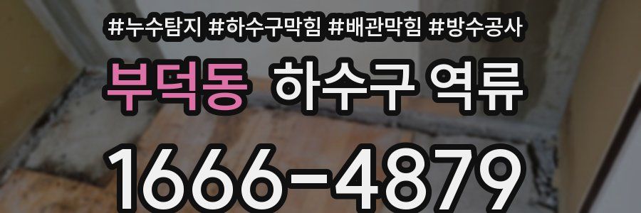 부덕동 하수구 역류
