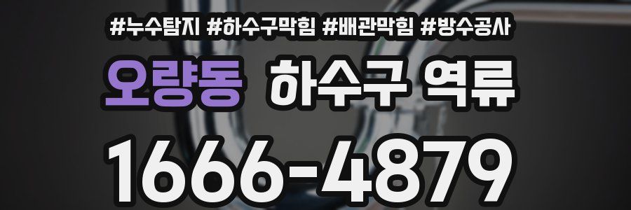 오량동 하수구 역류