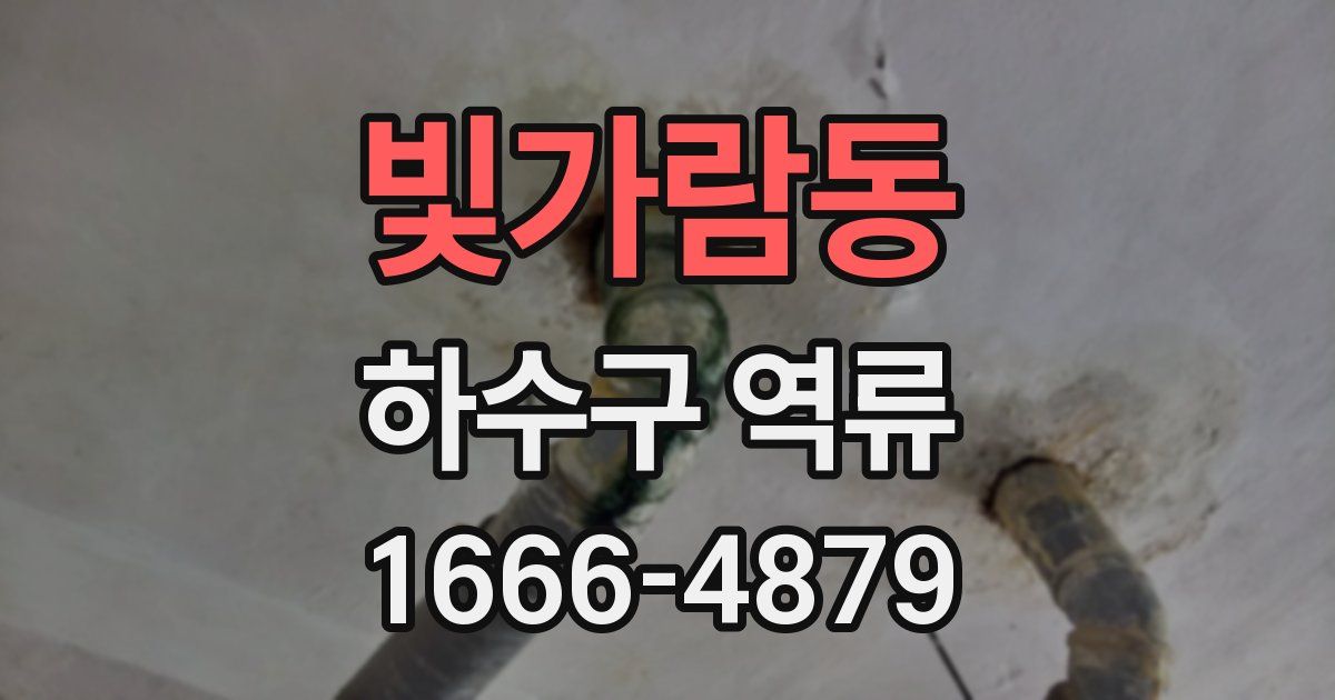빛가람동 하수구 역류