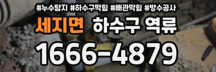세지면 하수구 역류
