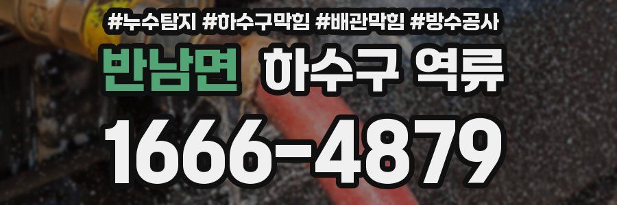 반남면 하수구 역류