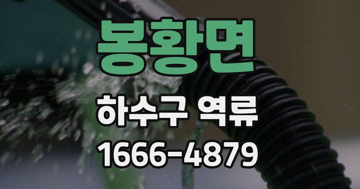 봉황면 하수구 역류
