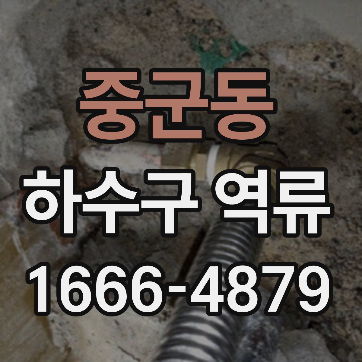 중군동 하수구 역류