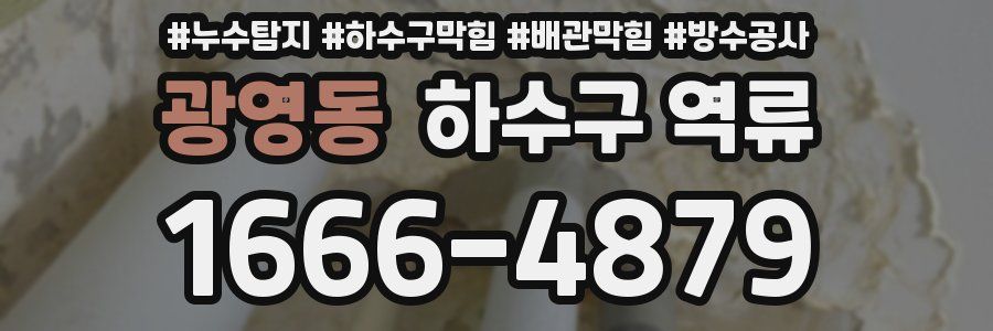 광영동 하수구 역류