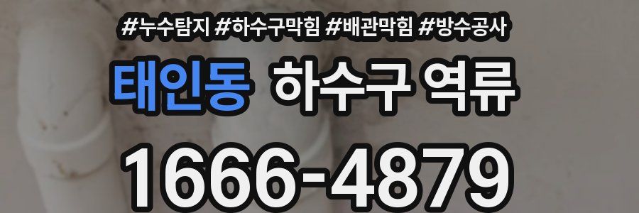 태인동 하수구 역류