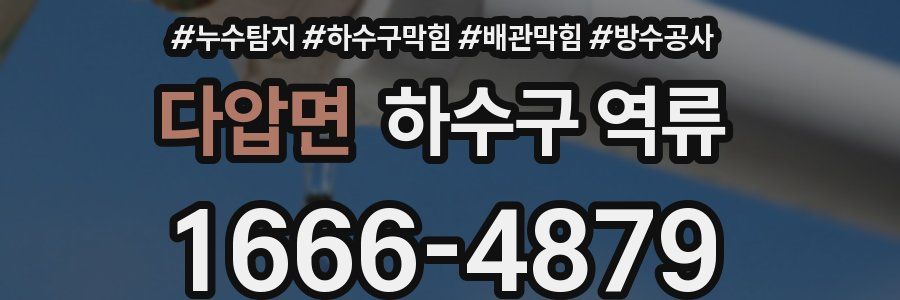 다압면 하수구 역류