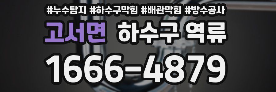 고서면 하수구 역류