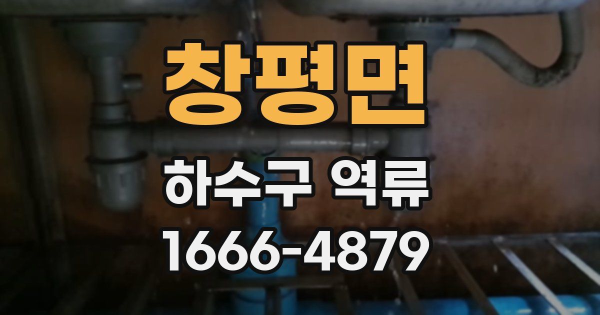 창평면 하수구 역류