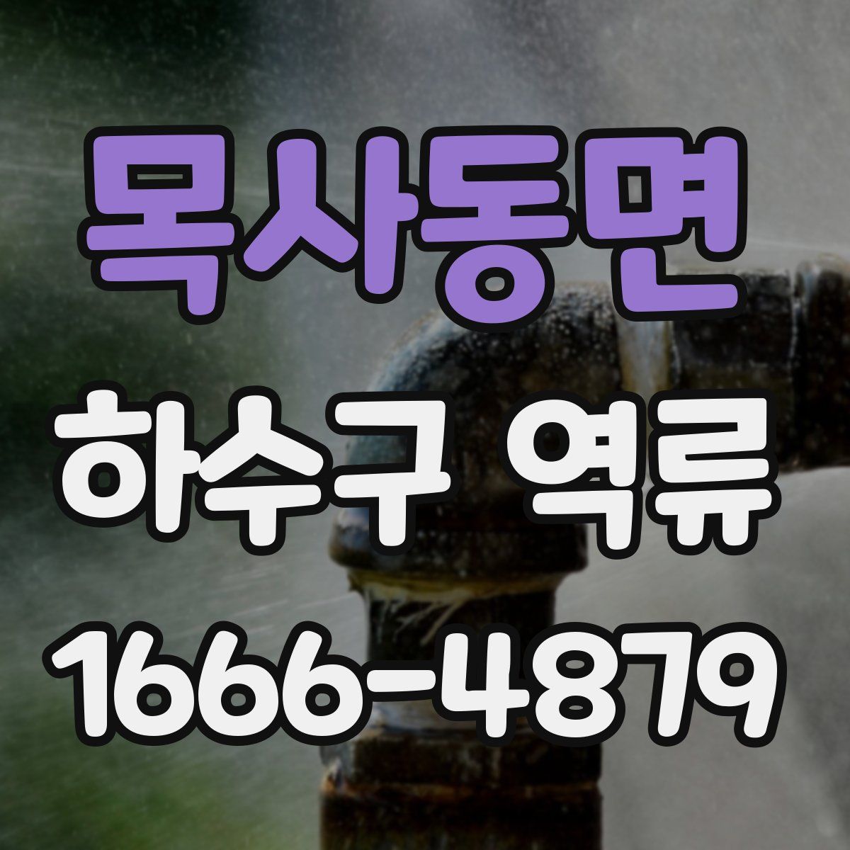 목사동면 하수구 역류