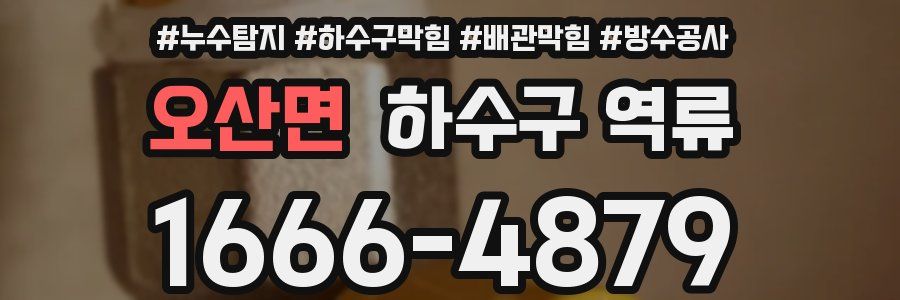 오산면 하수구 역류