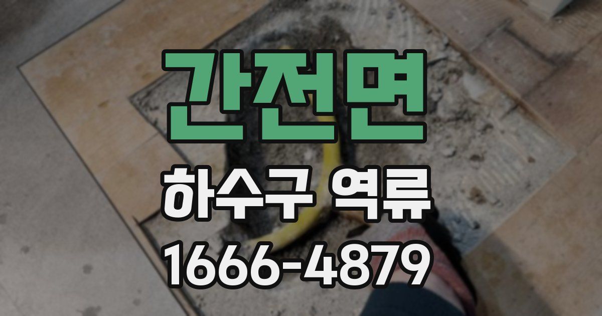간전면 하수구 역류