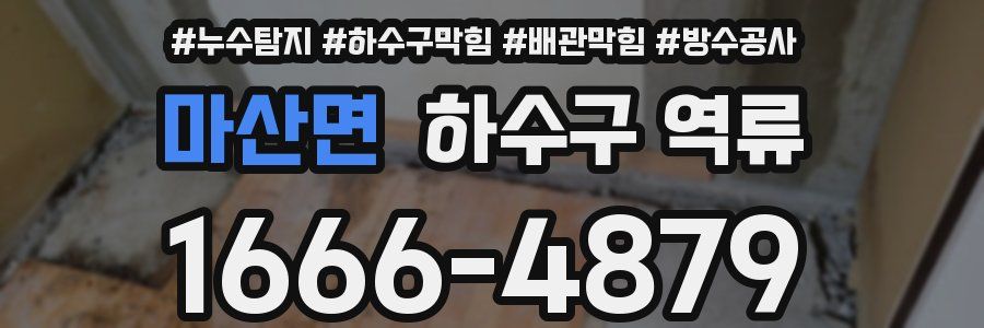 마산면 하수구 역류
