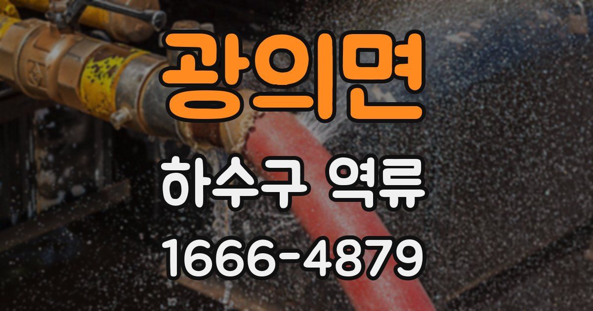 광의면 하수구 역류