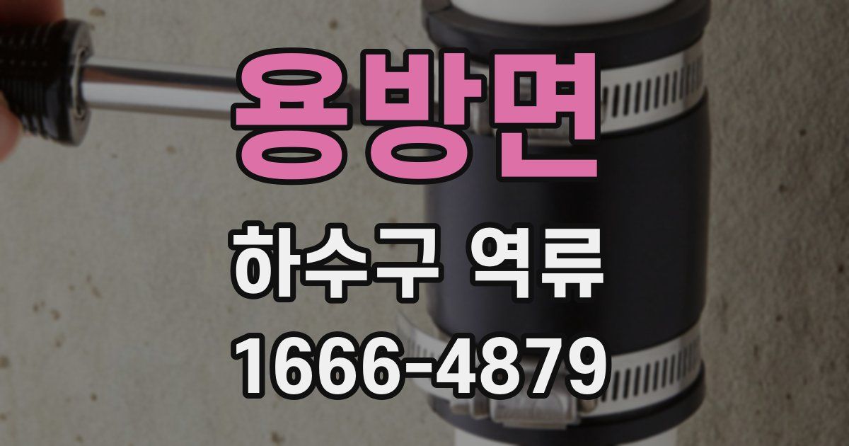 용방면 하수구 역류