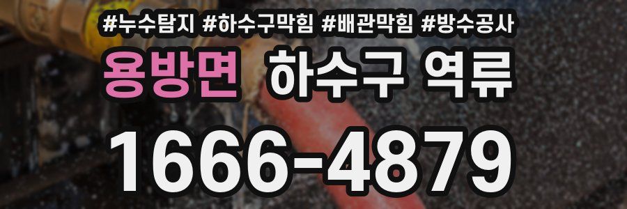 용방면 하수구 역류