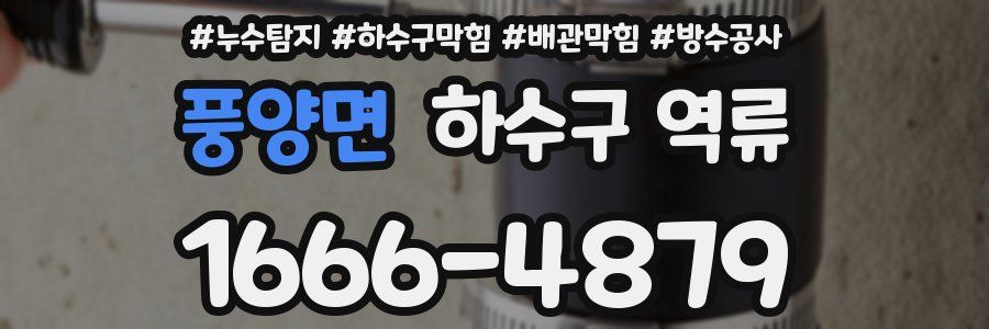 풍양면 하수구 역류