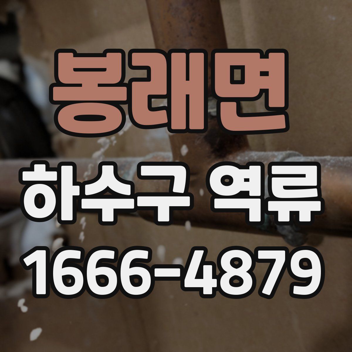 봉래면 하수구 역류
