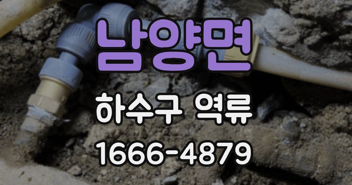 남양면 하수구 역류