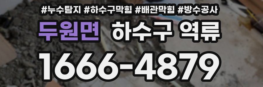 두원면 하수구 역류