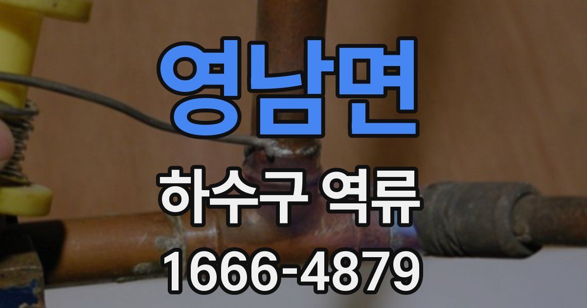영남면 하수구 역류