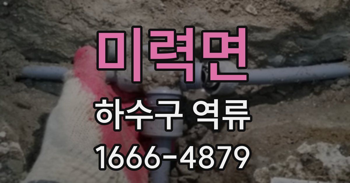 미력면 하수구 역류