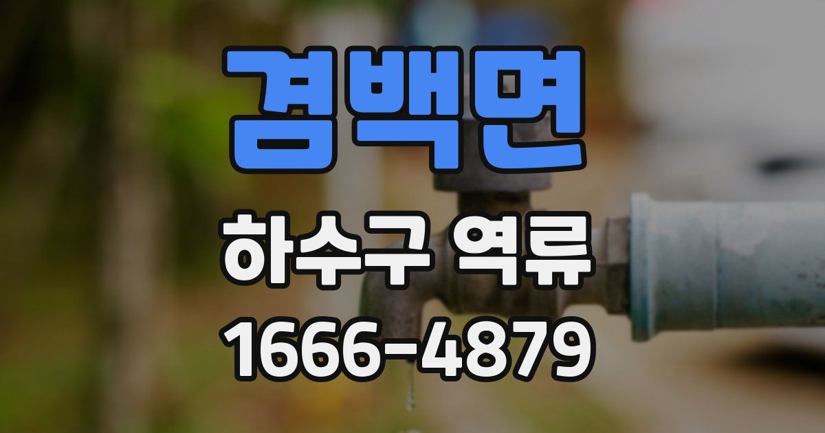 겸백면 하수구 역류