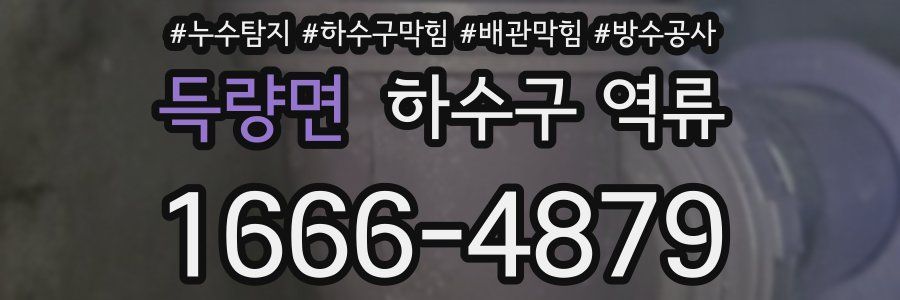 득량면 하수구 역류
