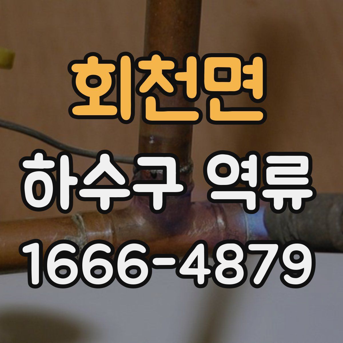 회천면 하수구 역류