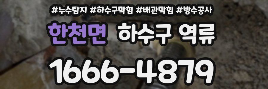 한천면 하수구 역류